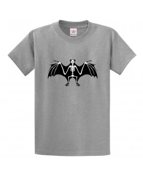 Scary Bat Skeleton Novelty Unisex Kids and Adults T-Shirt for Halloween